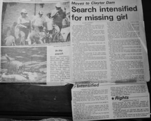 Article, “Search intensified for missing girl”