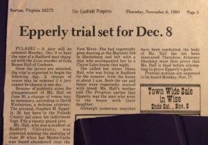 “Epperly trial set for Dec. 8”